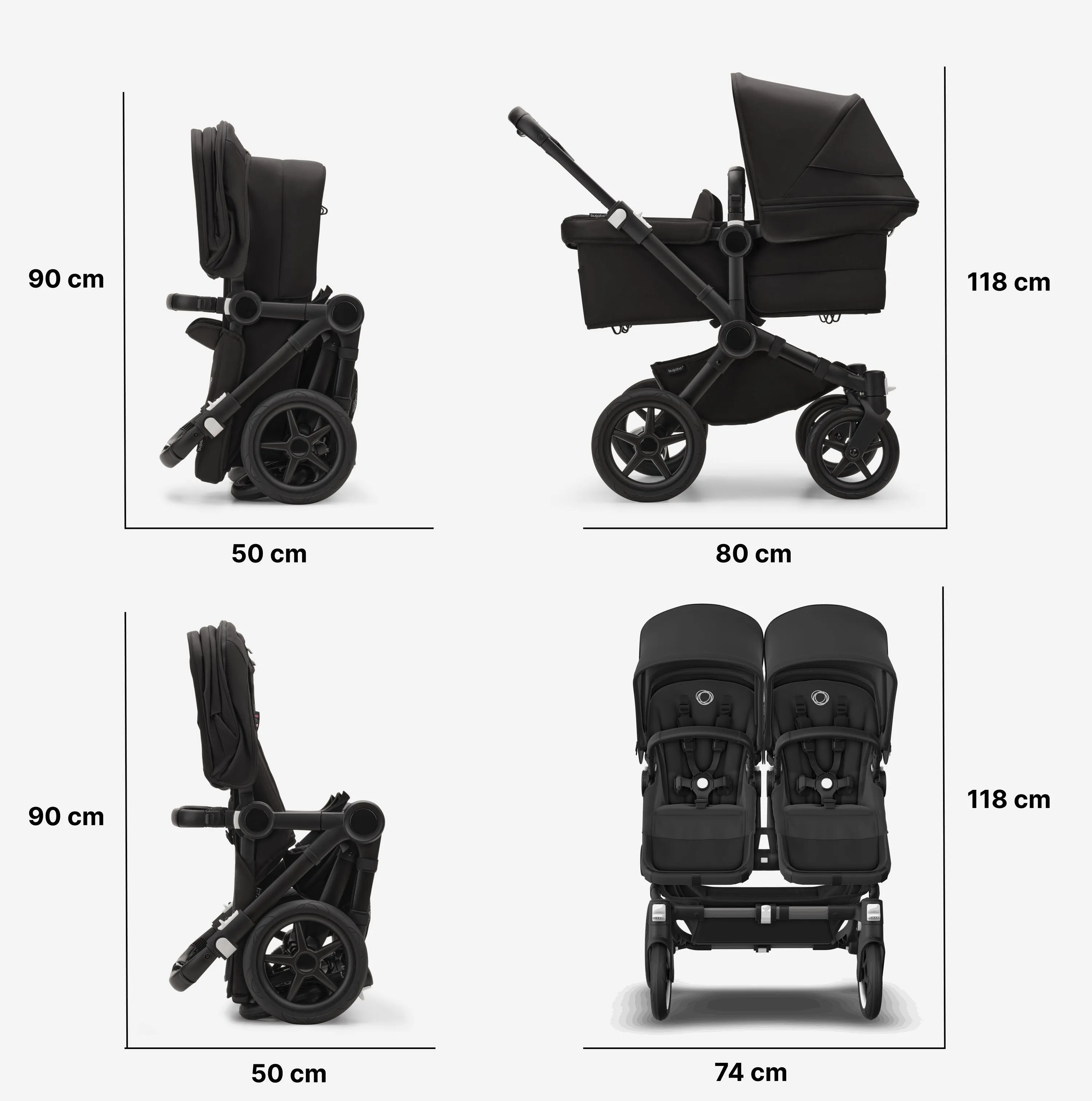 Donkey 5 Twin Bassinet & Seat Complete Stroller