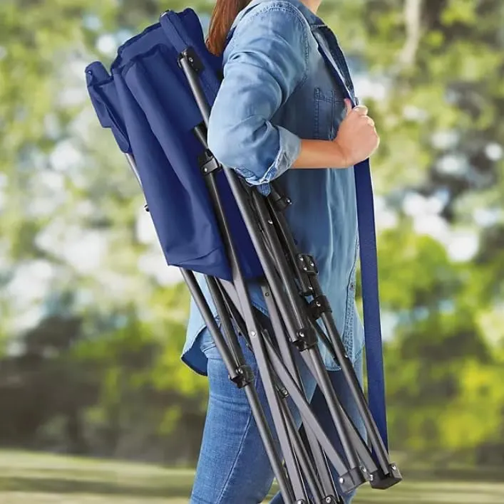 Double Hard Arm Chair Padded Arms, and Drink Holders | Breathable Moisture-Wicking Fabric | Includes Carry Bag | Heavy-Duty Steel Frame, Capacity 650 lbs./325 lbs. per seat (color3)