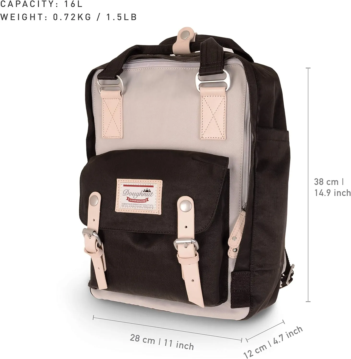 Doughnut Macaroon 16L Travel Backpack Ladies College Lightweight Casual Daypacks Bag Backpack
