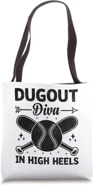 Dugout Diva In High Heels Baseball Player Coach Tote Bag