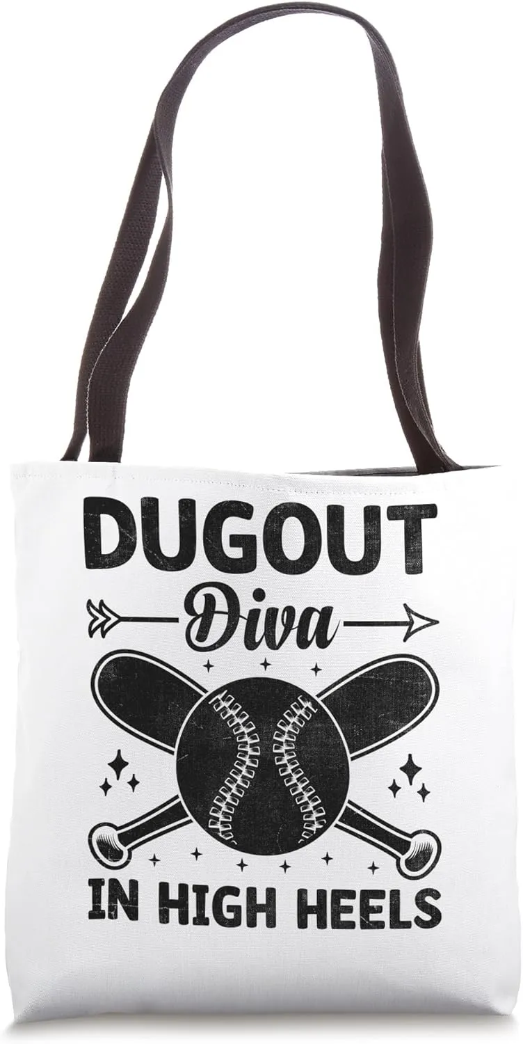 Dugout Diva In High Heels Baseball Player Coach Tote Bag