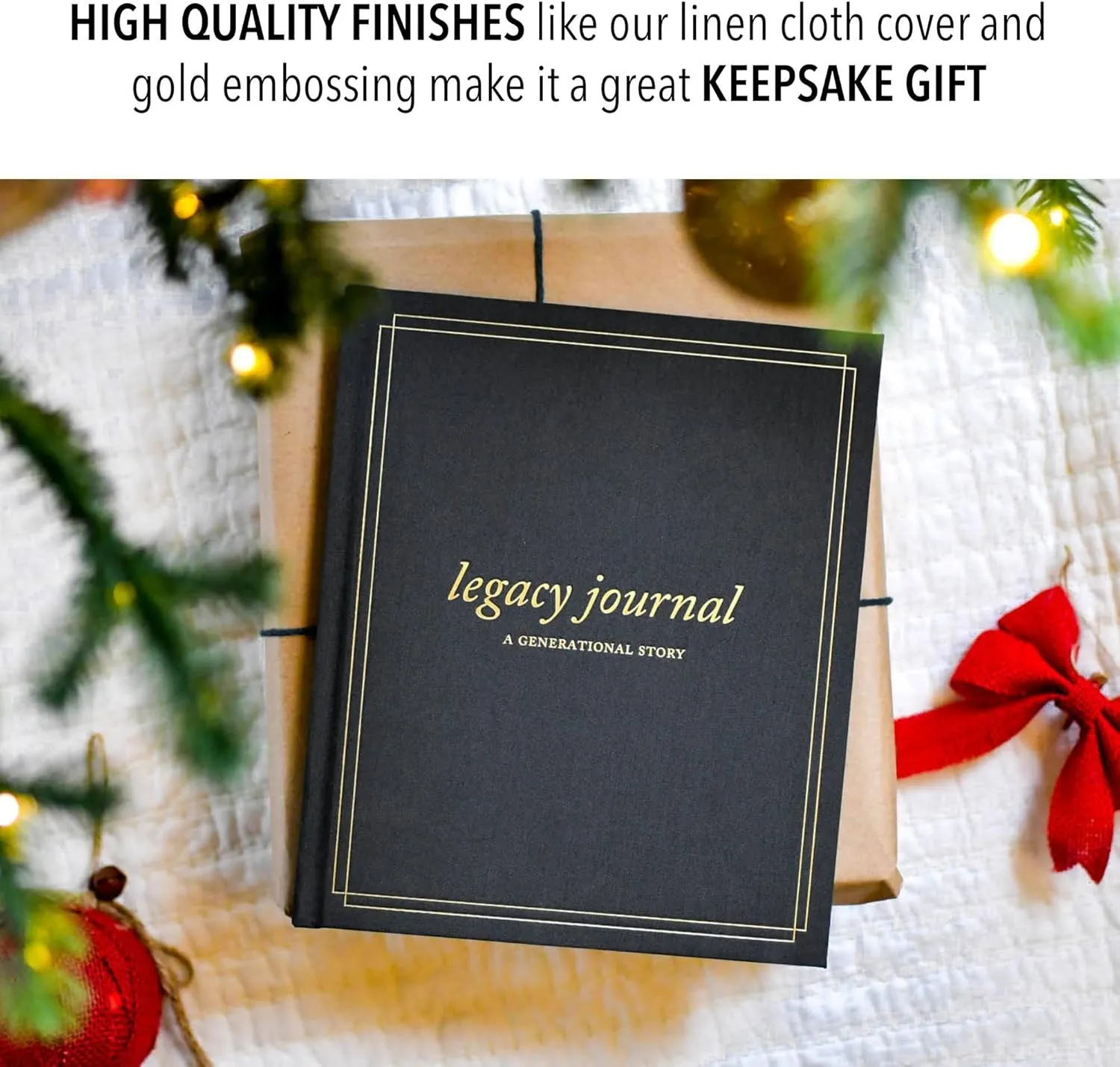 DUNCAN & STONE PAPER CO. Grandparents Legacy Journal - Legacy Book For Parents & Grandparents - Keepsake Grandparents Book - Gifts For Grandparents (Ivory, 85 Pages)
