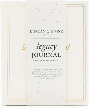 DUNCAN & STONE PAPER CO. Grandparents Legacy Journal - Legacy Book For Parents & Grandparents - Keepsake Grandparents Book - Gifts For Grandparents (Ivory, 85 Pages)