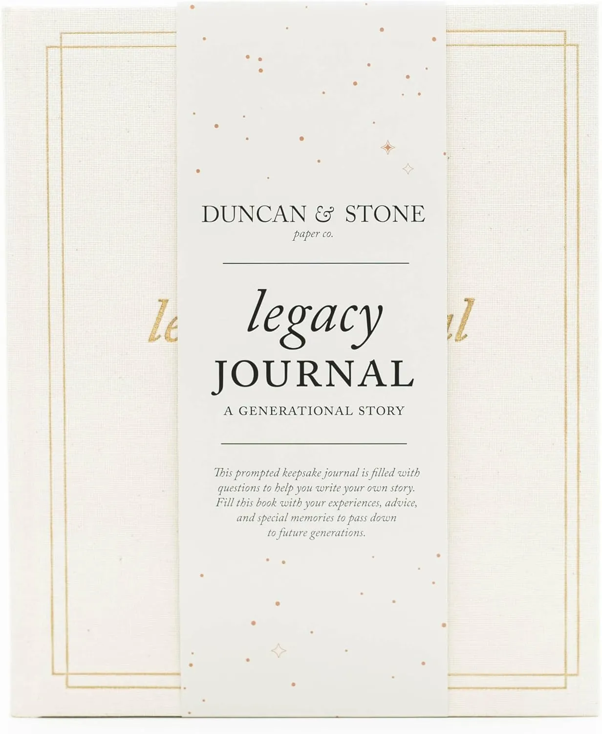 DUNCAN & STONE PAPER CO. Grandparents Legacy Journal - Legacy Book For Parents & Grandparents - Keepsake Grandparents Book - Gifts For Grandparents (Ivory, 85 Pages)