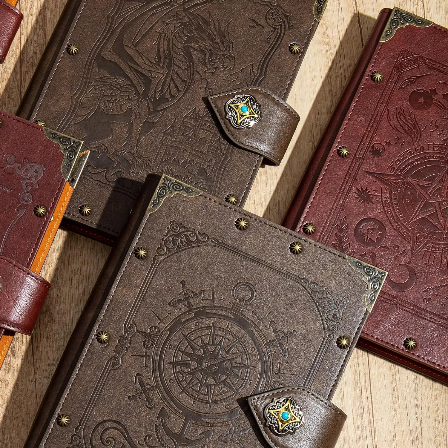 DUROTAN DND Notebook Vintage Dragon Journal Unique Refillable Binder Leather A5 400 Pages For Dungeons and Dragons Gift D&D Gifts DM Accessories Men&Women