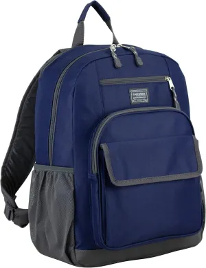 Eastsport Travel Laptop Backpack, Business Water Resistant Slim Sturdy Laptops Backpack College Work Computer Bag Unisex Fits 15" Notebook, Deep Cobalt Blue Grey