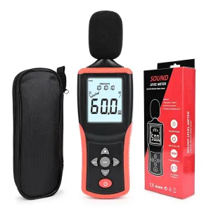 EHDIS Decibel Meter Digital Sound Level Reader Noise Measure with Large Backlight LCD, Portable SPL Tester with A/C Weighted, Range 30-130dB for Home, Noisy Neighbor, Factory Use