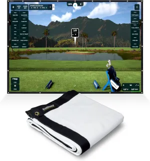 Elite Impact Screen - Premium Projector Screen for Golf Simulator for Home, Single-Layer Construction, Durable Golf Impact Screen, Reinforced Stitching, 4 x 3 metres