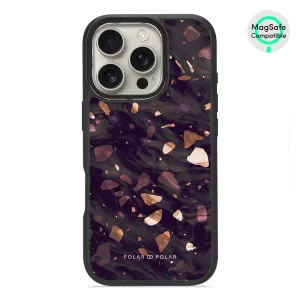 Eminence Terrazzo Gem - iPhone 16 Pro Frosted Black Bumper MagSafe Case