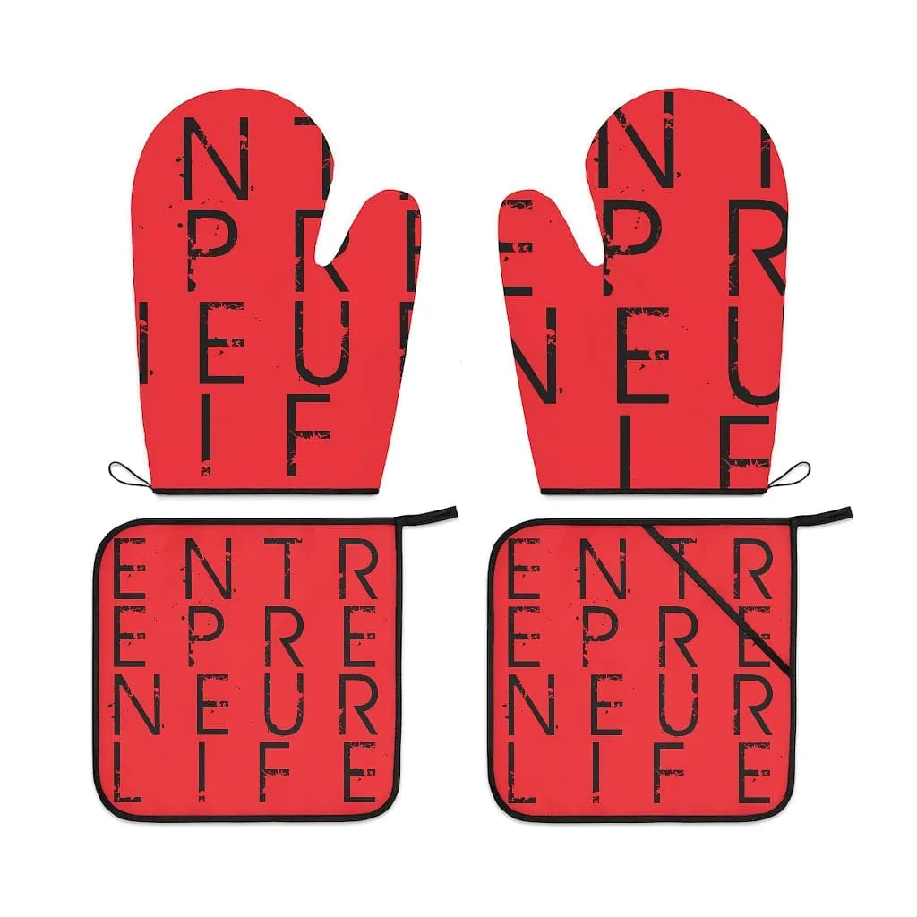 Entrepreneur Life Oven Mitts & Pot Holders - Red