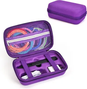 EVA Storage Case Compatible with MYNT3D Super 3D Pen Set, Portable Travel Bag for 3D Printing Pen, Refills and Cables (Purple)
