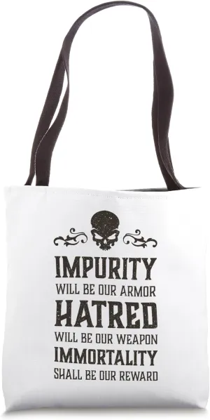 Evil Skull Impurity Hatred Immortality Hell Demon Chaos Tote Bag
