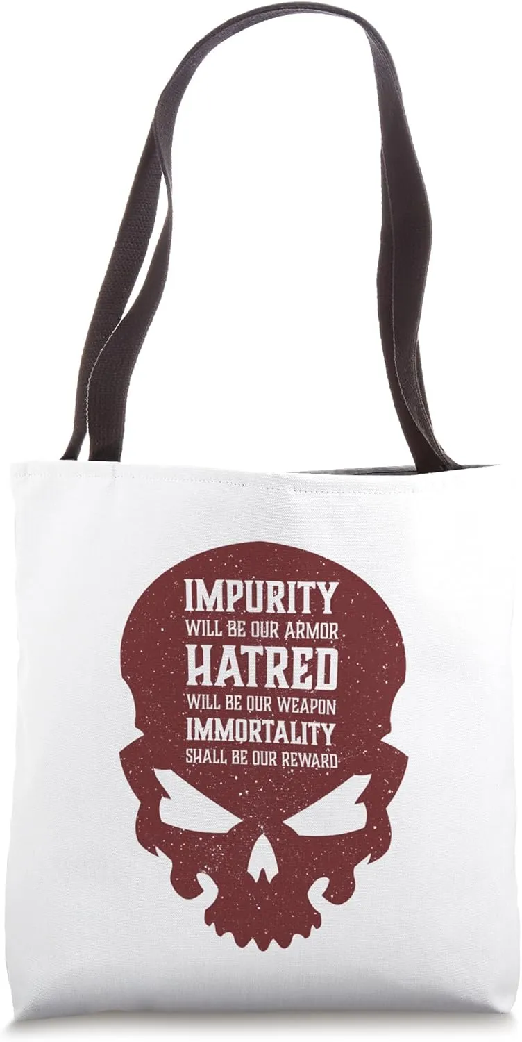 Evil Skull Impurity Hatred Immortality Hell Demon Chaos Tote Bag