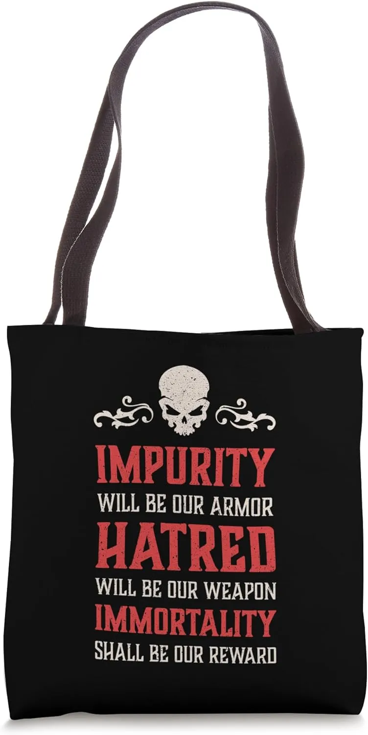 Evil Skull Impurity Hatred Immortality Hell Demon Chaos Tote Bag