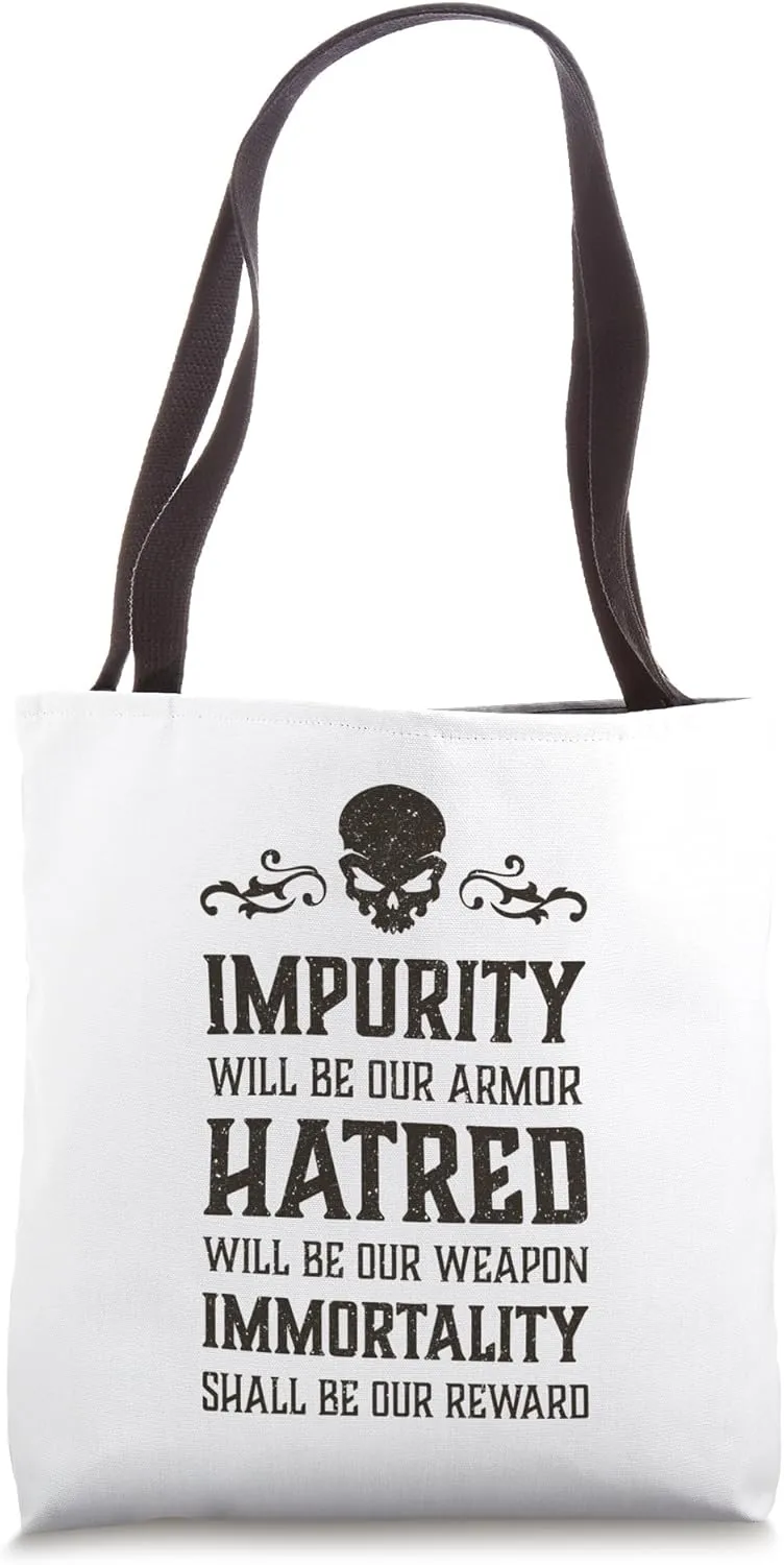Evil Skull Impurity Hatred Immortality Hell Demon Chaos Tote Bag