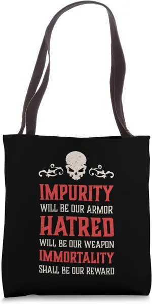 Evil Skull Impurity Hatred Immortality Hell Demon Chaos Tote Bag