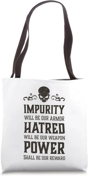 Evil Skull Impurity Hatred Power Hell Demon Chaos Tote Bag