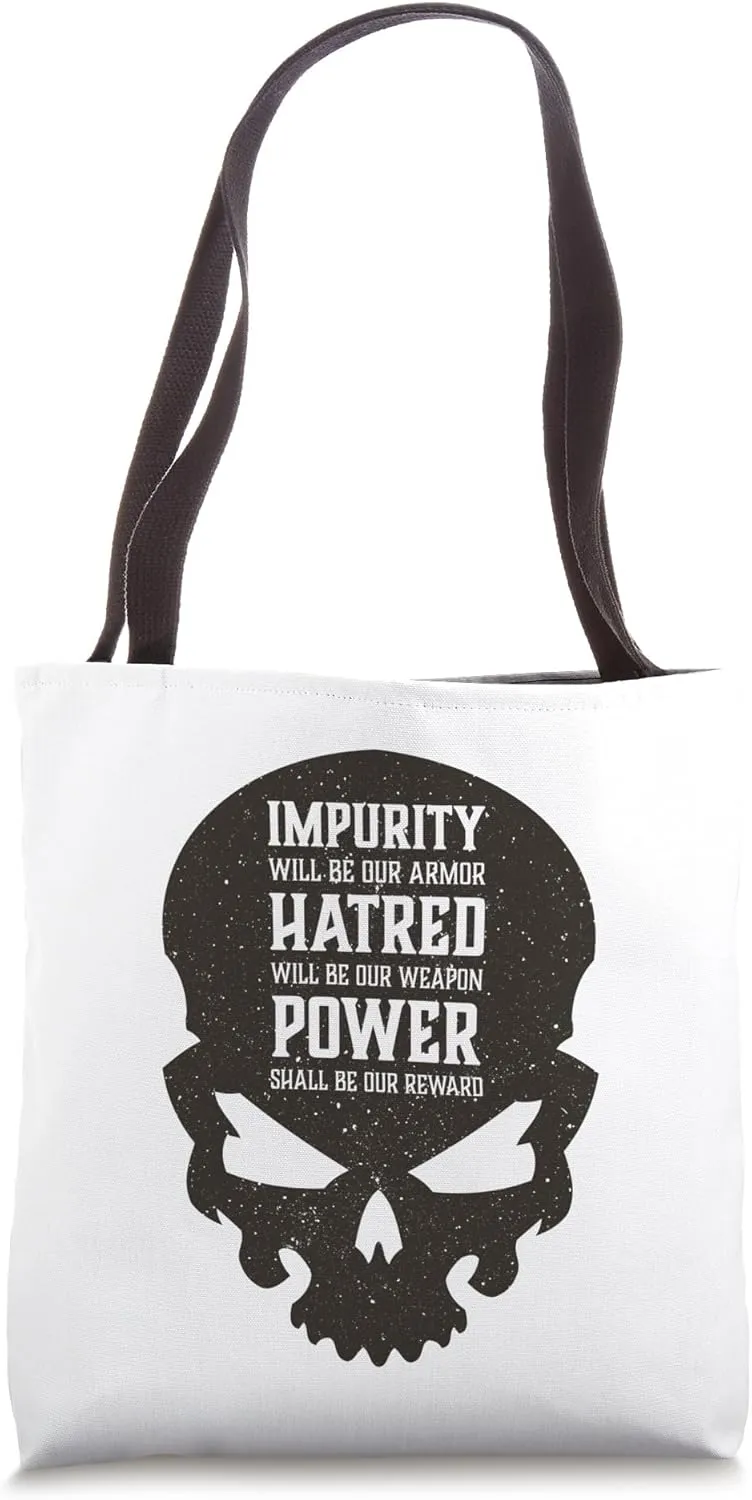 Evil Skull Impurity Hatred Power Hell Demon Chaos Tote Bag