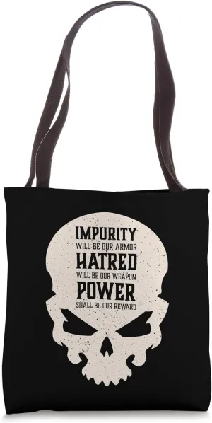Evil Skull Impurity Hatred Power Hell Demon Chaos Tote Bag
