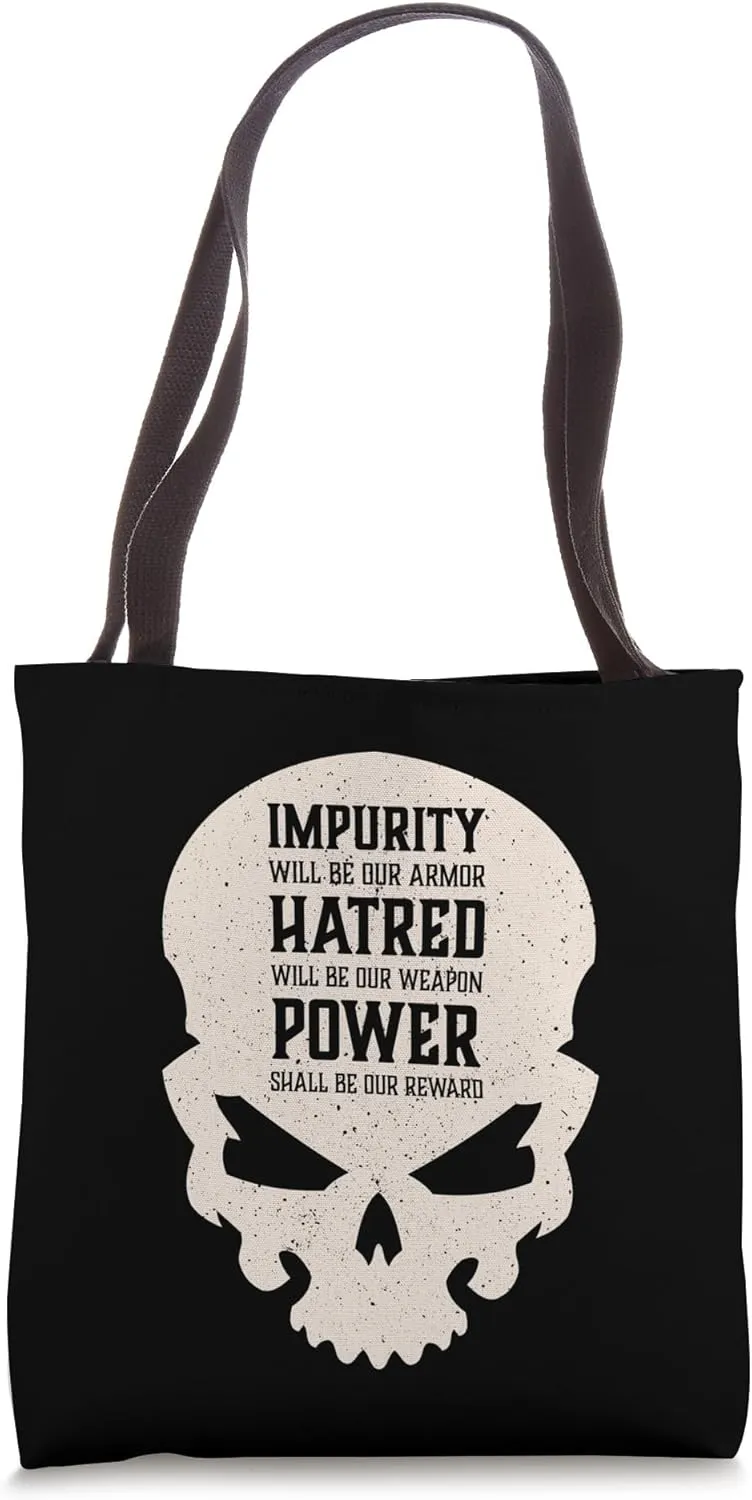 Evil Skull Impurity Hatred Power Hell Demon Chaos Tote Bag