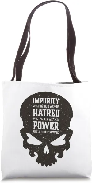Evil Skull Impurity Hatred Power Hell Demon Chaos Tote Bag
