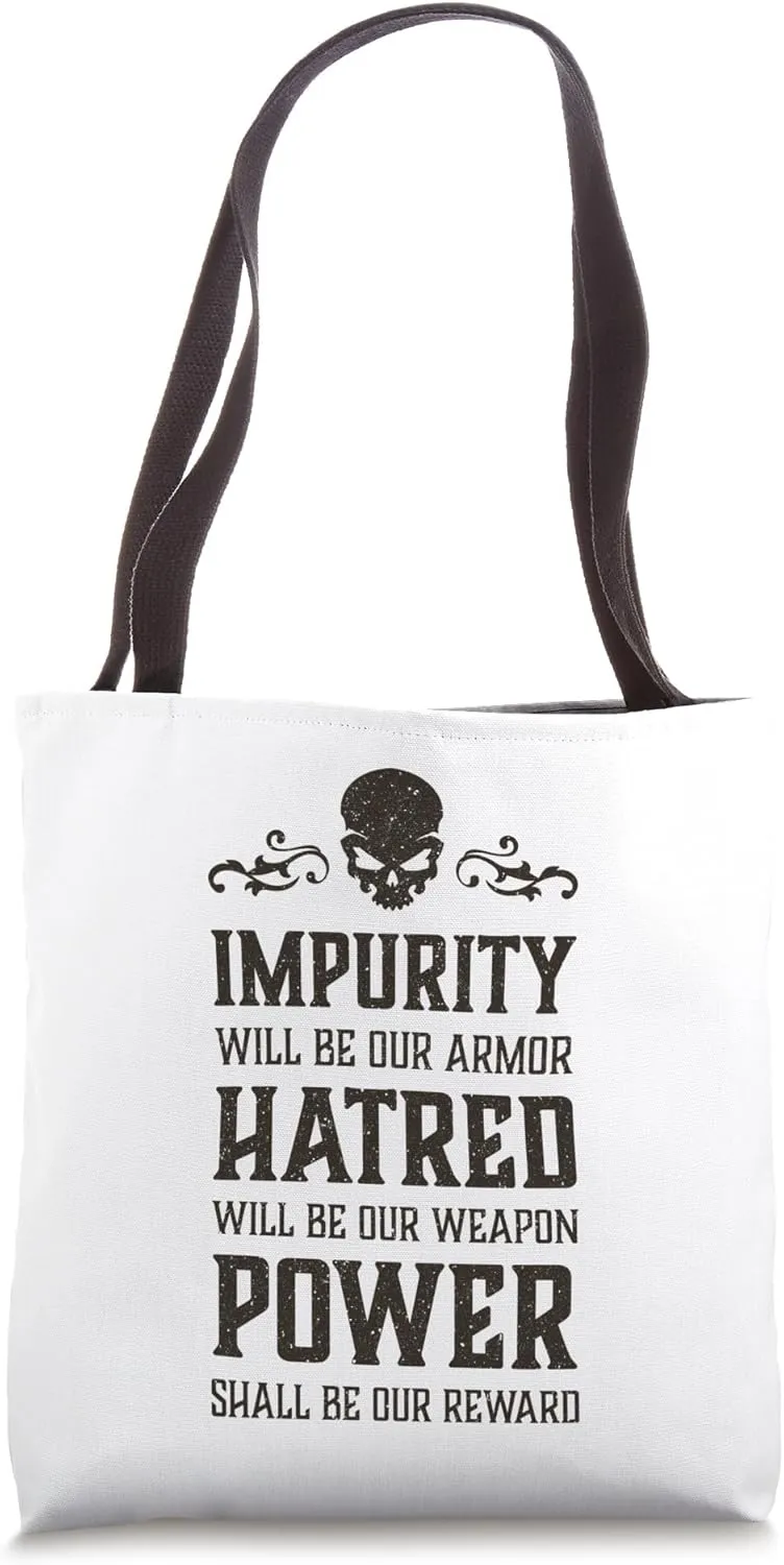 Evil Skull Impurity Hatred Power Hell Demon Chaos Tote Bag