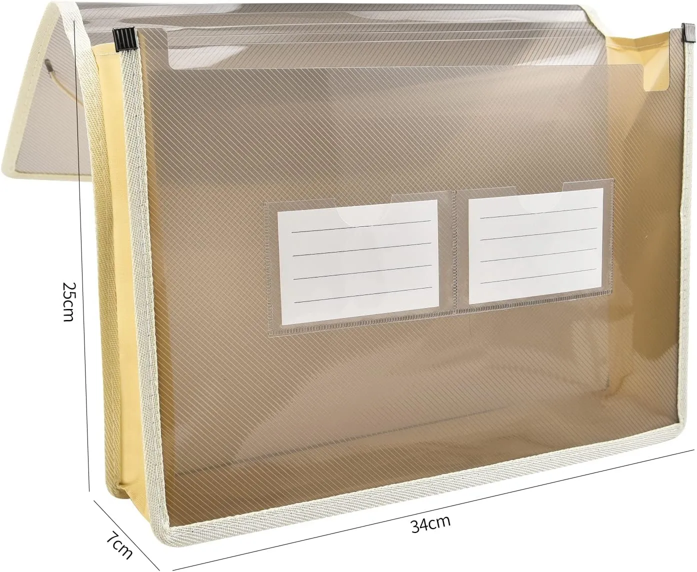 Expanding File Folder Document Organizer r with Flap and Cord Closure, Waterproof Transparent Document Bag, 2.8" Expansion, Letter A4 Expandable File Folder for Home School Office Organization，5 Pack