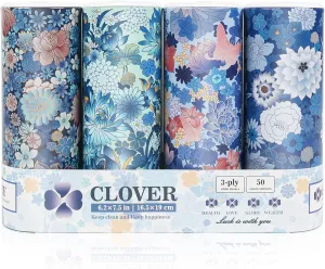 Facial Tissues with Cap - 4 PK Car Tissues Cylinder,Car Tissue Holder with Facial Tissues Bulk,round tissue boxes for car,Travel Tissues for Car Cup Holder,round tube tissues