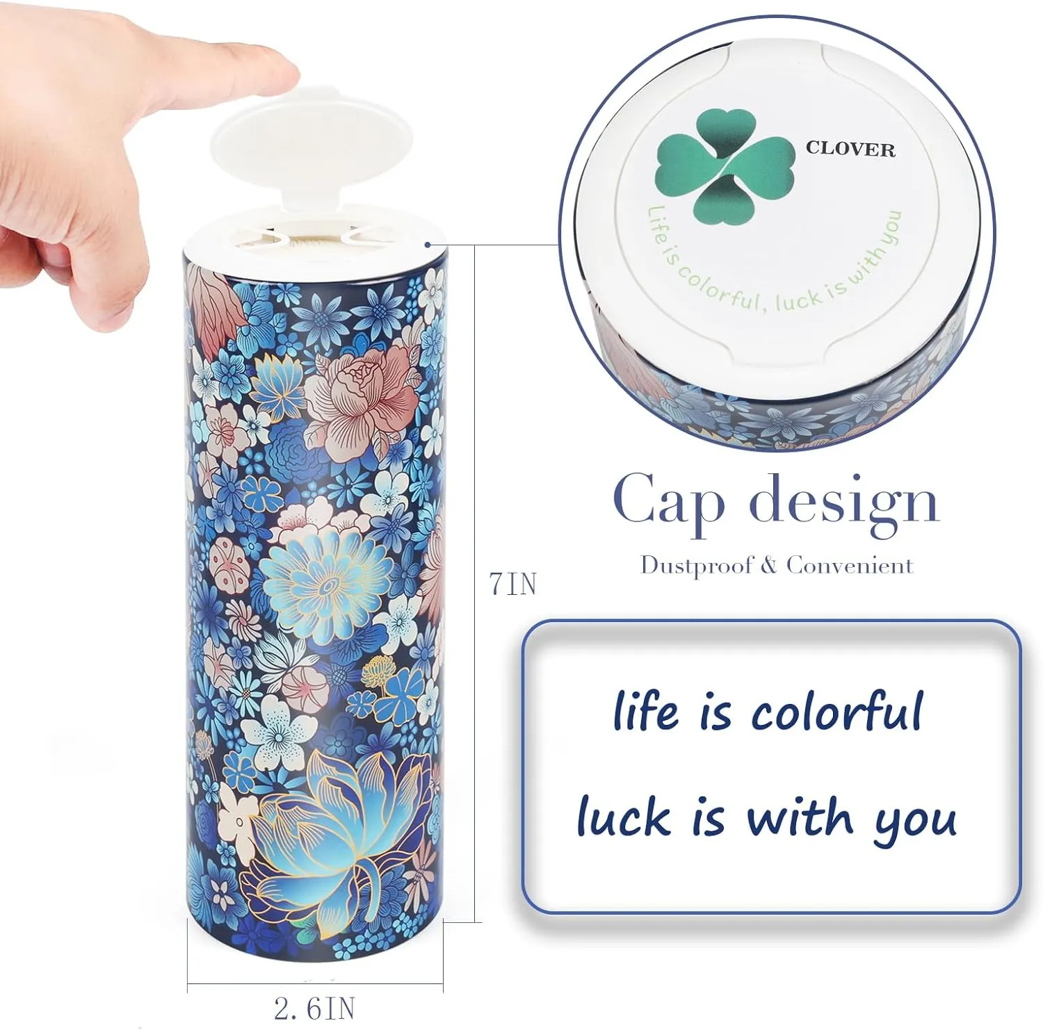 Facial Tissues with Cap - 4 PK Car Tissues Cylinder,Car Tissue Holder with Facial Tissues Bulk,round tissue boxes for car,Travel Tissues for Car Cup Holder,round tube tissues