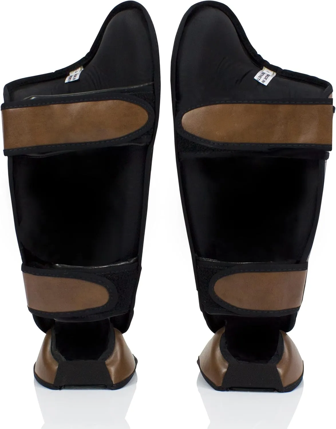 Fairtex SP8 Muay Thai Shin Guards for Men, Women, Kids | Shin Guards Made with Syntek Leather & are Premium, Lightweight & Durable | Expanded Side Protection