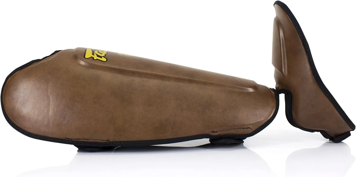 Fairtex SP8 Muay Thai Shin Guards for Men, Women, Kids | Shin Guards Made with Syntek Leather & are Premium, Lightweight & Durable | Expanded Side Protection