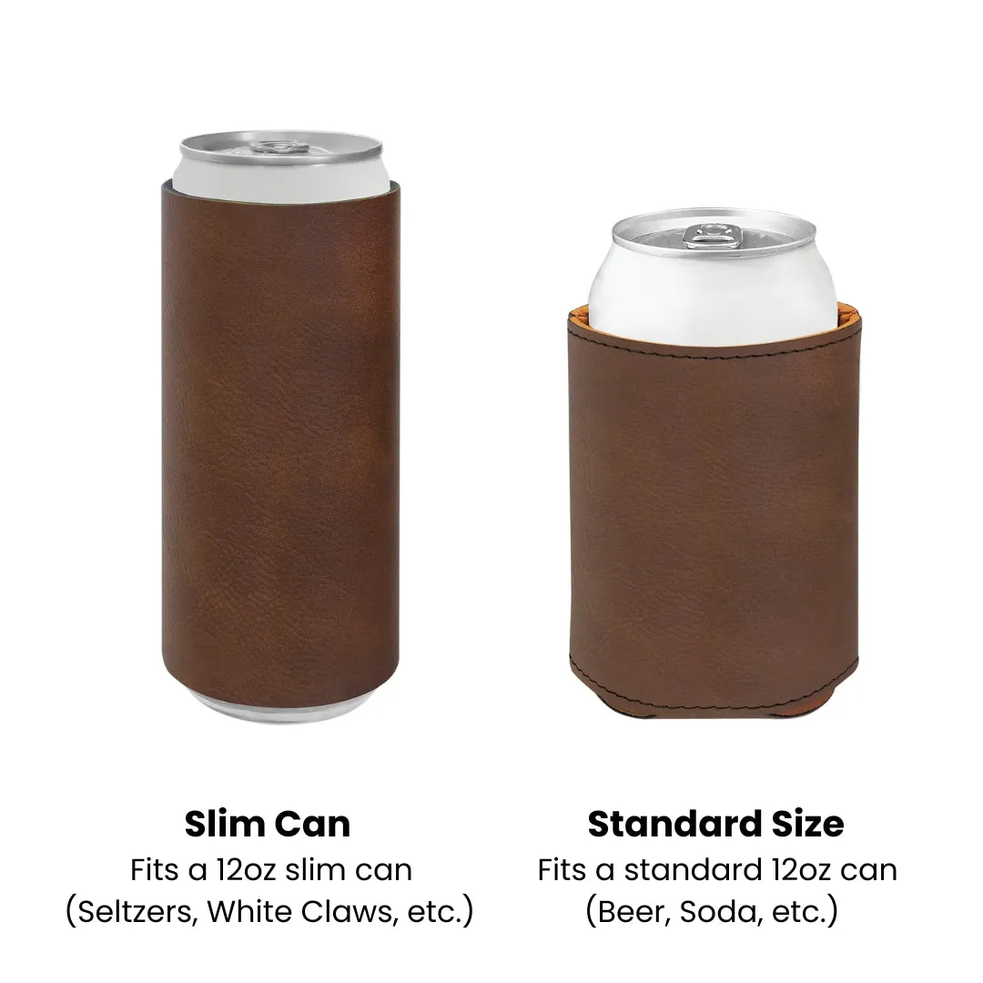 Faux Leather Beverage Holders - Let's Drink and Judge People
