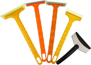 FAVOMOTO 5pcs Ice Scraper for Snow Removal Frost Shovel Comfortable Grip Multi-function Tool for Suvs and Trucks Compact and Easy to Store