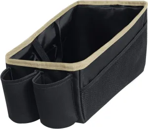 FH Group E-Z Travel Multi-Use Beige Car Organizer with Cup Holders | Back Seat Storage Beige