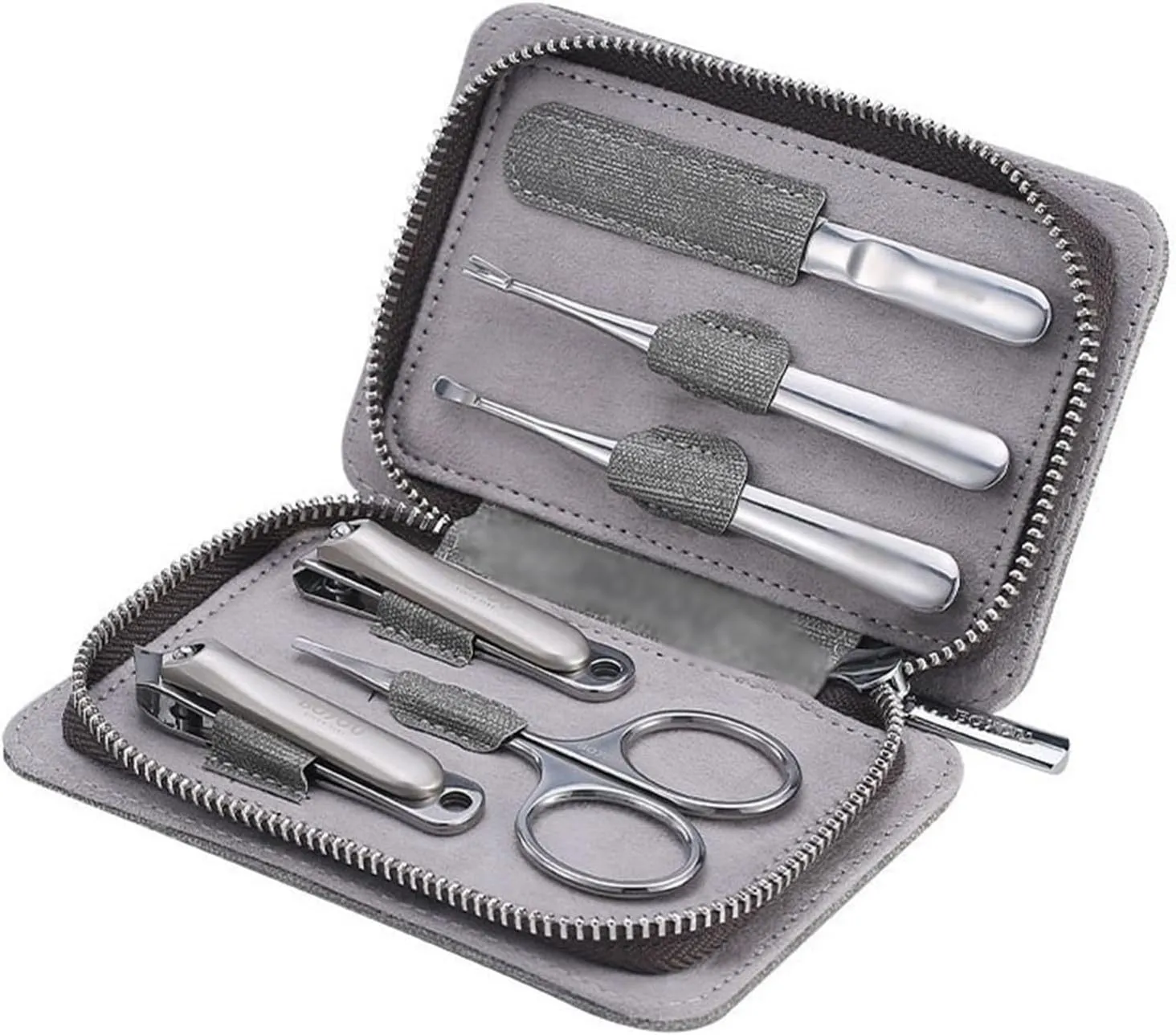 Fingernail Clipper Set Nail Clipper Set, 6 Pieces/set Portable Manicure Kit, Personal Care Nail Tools, Professional Manicure Grooming Set with Fashionable PU Leather Case Nail Grooming Ki