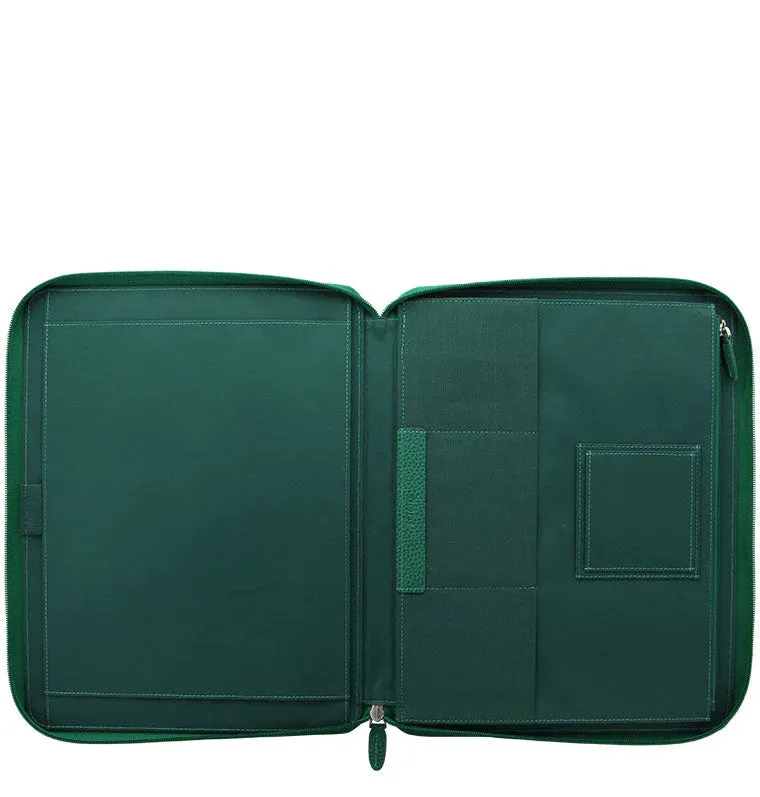 Finsbury A4 Zip Leather Folio - Sale