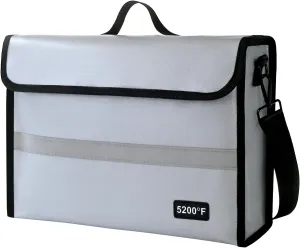 Fireproof Document Organizer - Waterproof & Fireproof Document Box for Home, Office & Travel (White-01)