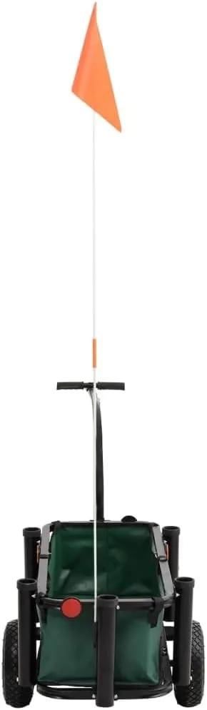 Fishing Trolley with Bag Black Steel,Fishing and Camping Trolley Sturdy, Portable, and Organized Storage Islands and Carts