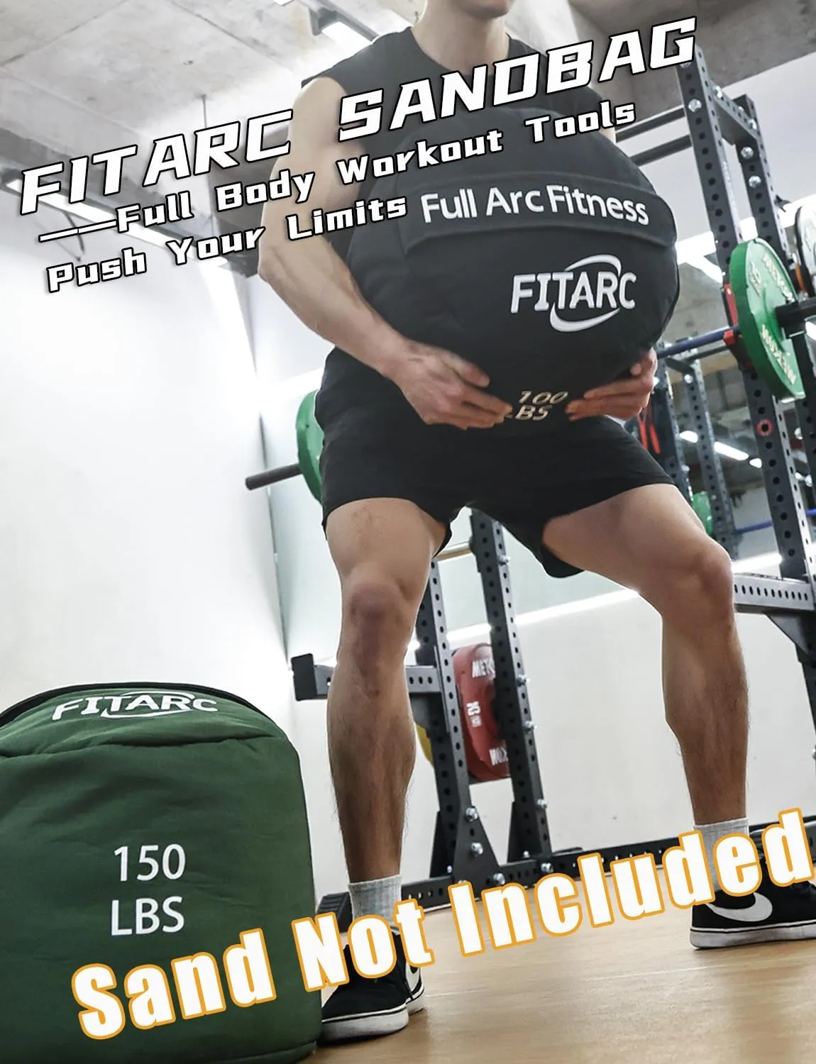 Fitarc Sandbag Workout Bag, Sand Bags for Weight Training, Sandbag for Fitness and Strength Training, Cross-Training & Exercise, Workouts Equipment Sand Not Included