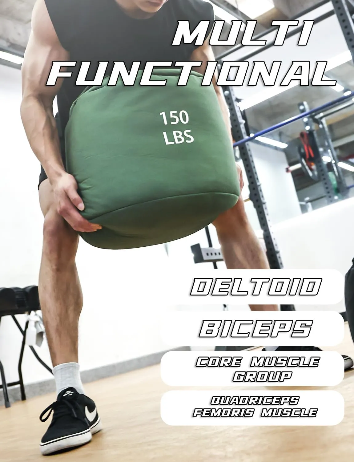Fitarc Sandbag Workout Bag, Sand Bags for Weight Training, Sandbag for Fitness and Strength Training, Cross-Training & Exercise, Workouts Equipment Sand Not Included
