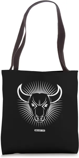 Fitness Bull Head White New Gym Workout Gym Training Tote Bag