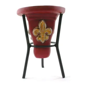 Fleur De Lis Coral Candle Holder