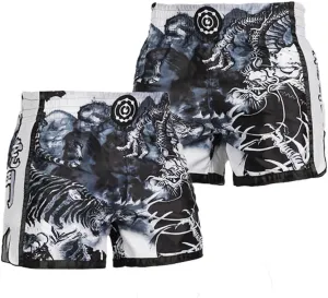 FLUORY Muay Thai Fight Shorts,MMA Shorts Clothing Training Cage Fighting Grappling Martial Arts Kickboxing Shorts Clothing
