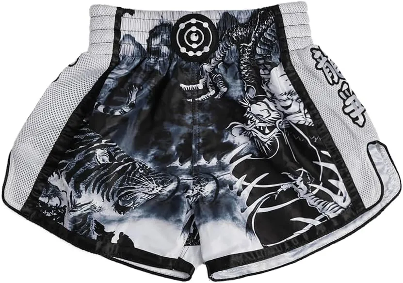 FLUORY Muay Thai Fight Shorts,MMA Shorts Clothing Training Cage Fighting Grappling Martial Arts Kickboxing Shorts Clothing