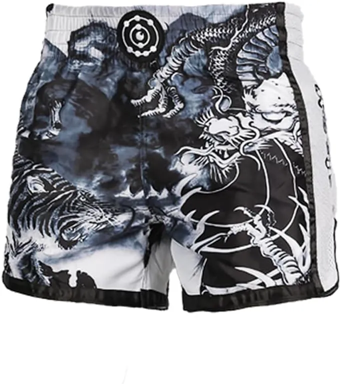 FLUORY Muay Thai Fight Shorts,MMA Shorts Clothing Training Cage Fighting Grappling Martial Arts Kickboxing Shorts Clothing