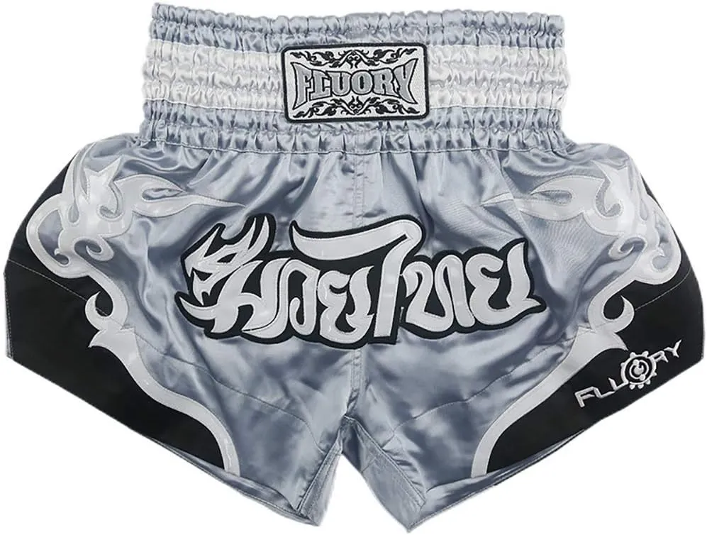 FLUORY Muay Thai Fight Shorts,MMA Shorts Clothing Training Cage Fighting Grappling Martial Arts Kickboxing Shorts Clothing