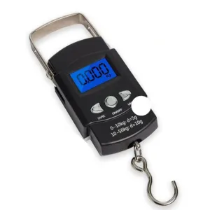 FMURY Electronic Balance Scales with Ruler, Precision Hand Scales,Mini Pocket Digital Travel Suitcase Luggage Fish Scale