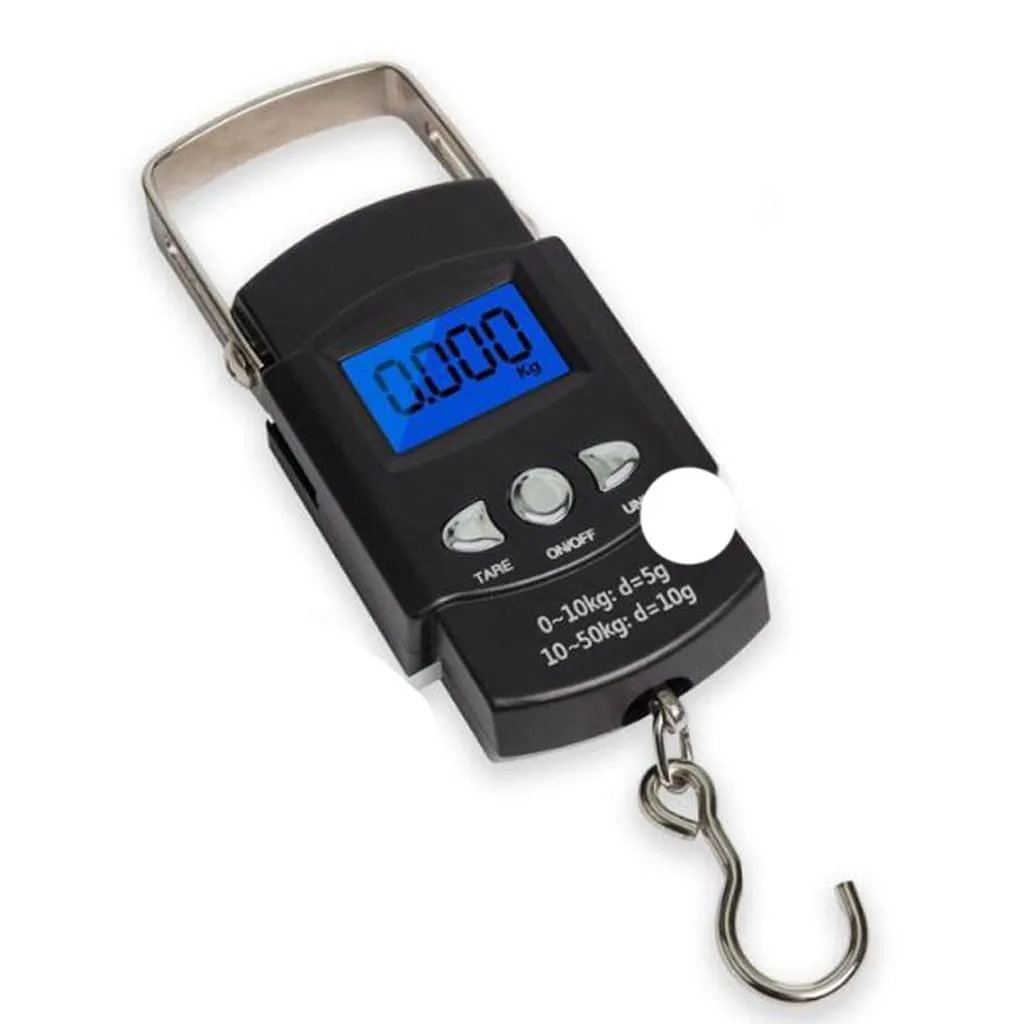 FMURY Electronic Balance Scales with Ruler, Precision Hand Scales,Mini Pocket Digital Travel Suitcase Luggage Fish Scale