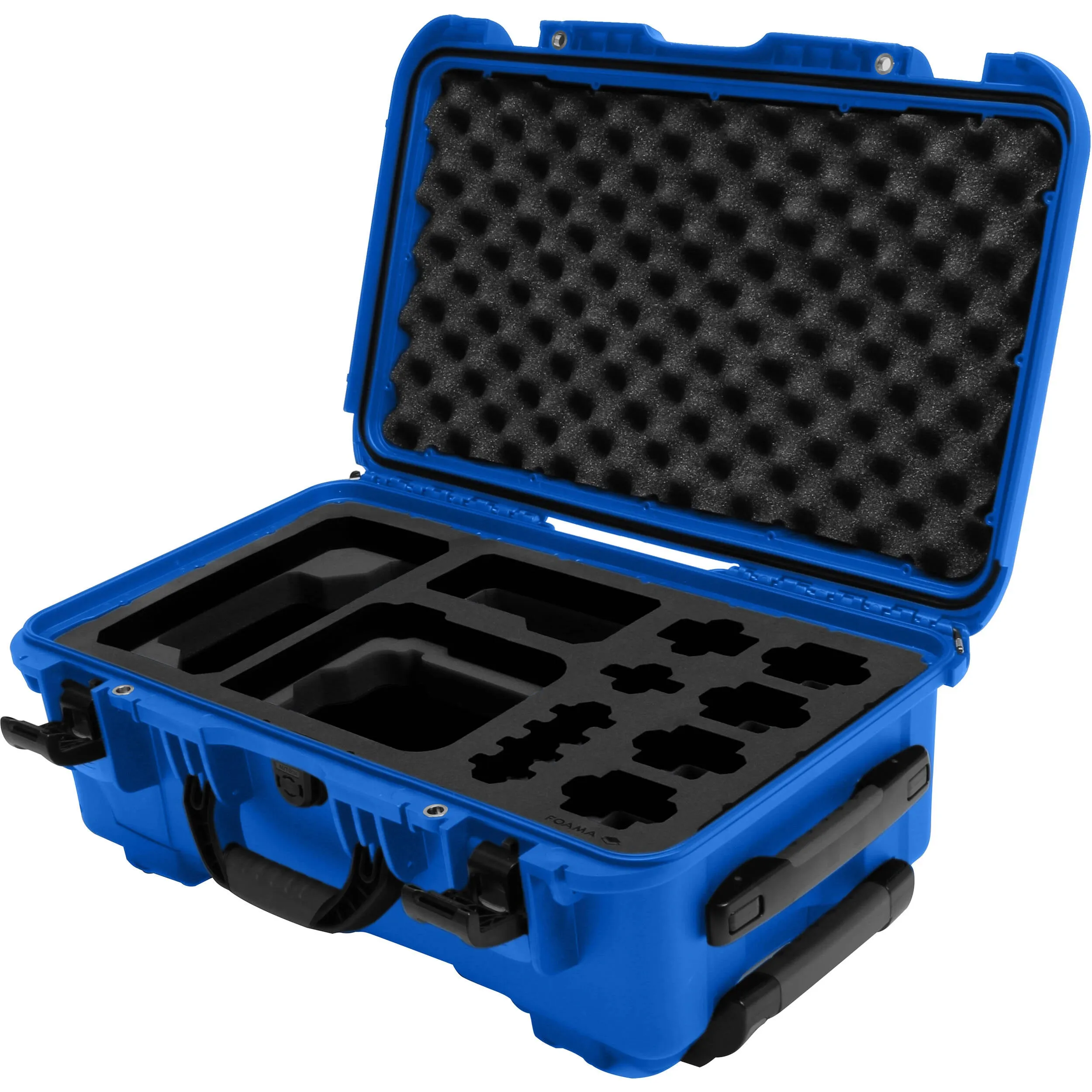 Foama Wheeled Carry-On Hard Case with Foam Insert for Sony FX-6 (Blue/Black, 28.5L)