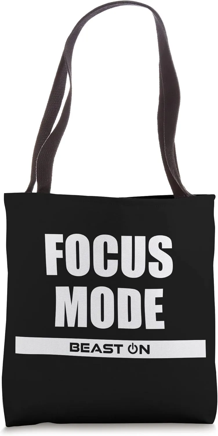 Focus Fashion Bodybuilding Gains Gym Fitness Motivation Sayings Tote Bag